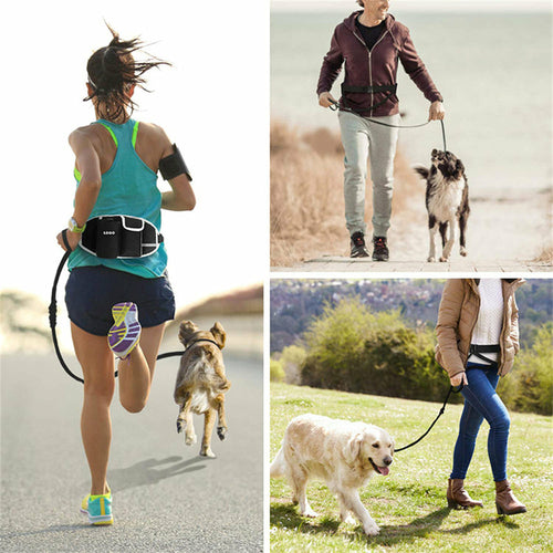 Dog Training Leash Waist Bag Hands-Free Outdoor Pet Running